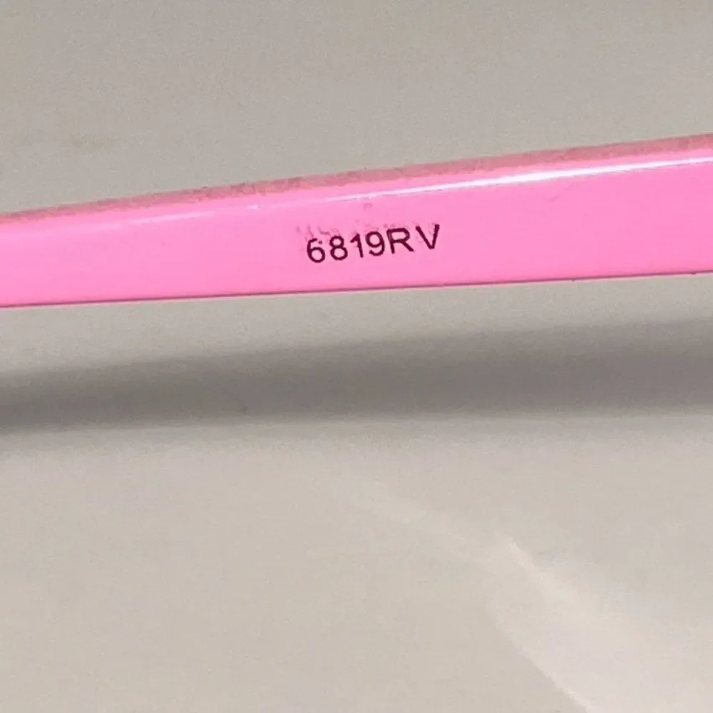 0633 Pink Plastic and Gold Metal Mirrored Green Lense Sunglasses New